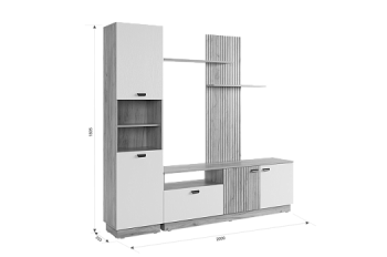 Стенка Моди К1 (Мебельсон) в Берёзовском - beryozovskij.mebel-e96.ru