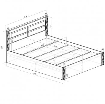 Кровать двуспальная Монако КР-16 кашемир (БТС) в Берёзовском - beryozovskij.mebel-e96.ru