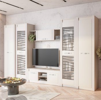 Стенка Монако Кашемир комп.4 (модульная) (БТС) в Берёзовском - beryozovskij.mebel-e96.ru