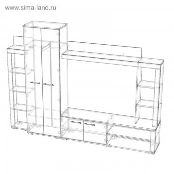 Стенка Монако (Лин) в Берёзовском - beryozovskij.mebel-e96.ru