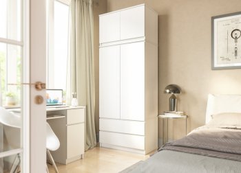 Шкаф 900 мм с антресолью Мори 900.2 (ДСВ) в Берёзовском - beryozovskij.mebel-e96.ru