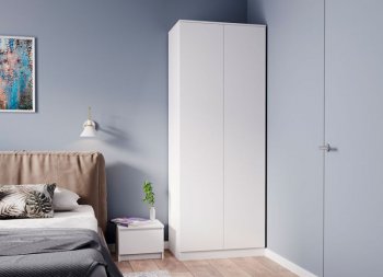 Шкаф двустворчатый Мори МШ800.1 белый (ДСВ) в Берёзовском - beryozovskij.mebel-e96.ru