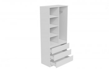 Шкаф 900 мм Мори 900.2 белый высота 2100 мм (ДСВ) в Берёзовском - beryozovskij.mebel-e96.ru