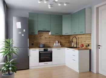 Угловой кухонный гарнитур Муссон 2200*1600 мм Sanvut в Берёзовском - beryozovskij.mebel-e96.ru