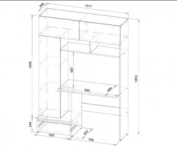 Стол компьютерный Некст-1 (СВ) в Берёзовском - beryozovskij.mebel-e96.ru