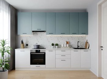 Кухонный гарнитур высокий Ниагара 3000 мм ЛДСП/МДФ (Санвут) в Берёзовском - beryozovskij.mebel-e96.ru