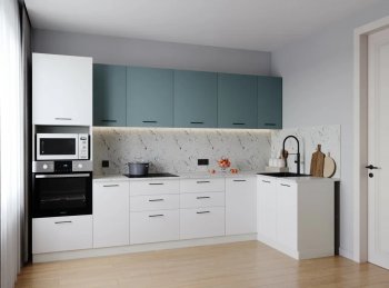 Угловой кухонный гарнитур Ниагара 3200*1400 мм МДФ/ЛДСП Sanvut в Берёзовском - beryozovskij.mebel-e96.ru