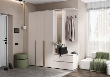 Прихожая Норд+Шкаф 1200, кашемир (Миф) в Берёзовском - beryozovskij.mebel-e96.ru