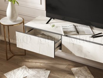 Стенка Норд-2 дуб крафт белый (Миф) в Берёзовском - beryozovskij.mebel-e96.ru