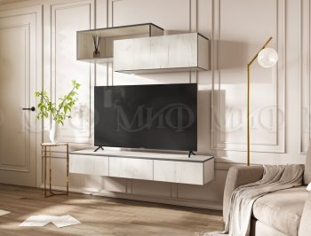 Стенка Норд-2 дуб крафт белый (Миф) в Берёзовском - beryozovskij.mebel-e96.ru