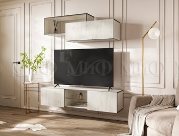 Стенка Норд-1 дуб крафт белый (Миф) в Берёзовском - beryozovskij.mebel-e96.ru