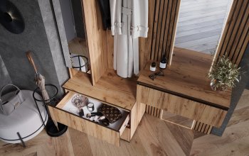 Шкаф 800+Тумба с зеркалом Норд (Миф) в Берёзовском - beryozovskij.mebel-e96.ru