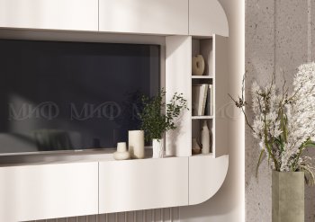 Стенка Норд (Зона ТВ), кашемир (Миф) в Берёзовском - beryozovskij.mebel-e96.ru