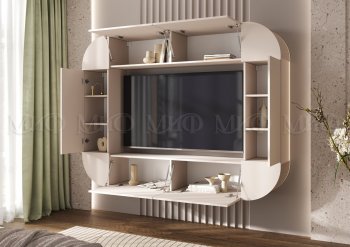 Стенка Норд (Зона ТВ), кашемир (Миф) в Берёзовском - beryozovskij.mebel-e96.ru