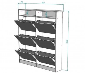 Обувница W18 (ДСС-Белый) в Берёзовском - beryozovskij.mebel-e96.ru