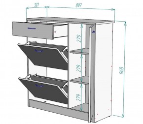 Обувница W35 (Белый) в Берёзовском - beryozovskij.mebel-e96.ru