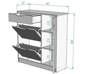 Обувница W36 (Белый) в Берёзовском - beryozovskij.mebel-e96.ru