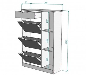 Обувница W42 (ЯШТ-ЯШС) в Берёзовском - beryozovskij.mebel-e96.ru