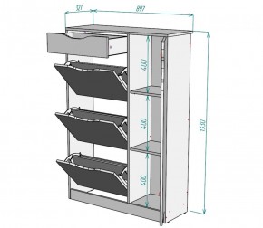 Обувница W44 (ЯАС) в Берёзовском - beryozovskij.mebel-e96.ru