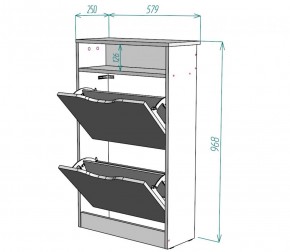 Обувница W6 (ДСС-Белый) в Берёзовском - beryozovskij.mebel-e96.ru