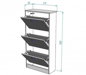 Обувница W7 (ДСС-Белый) в Берёзовском - beryozovskij.mebel-e96.ru