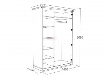 Шкаф 1500 мм Ольга-18 в Берёзовском - beryozovskij.mebel-e96.ru