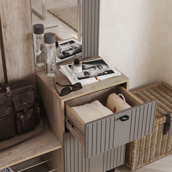 Прихожая Олива муссон софт, модульная (БТС) в Берёзовском - beryozovskij.mebel-e96.ru