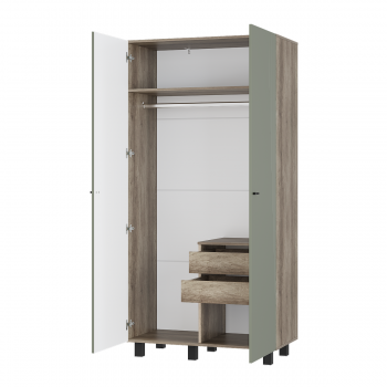 Стенка Олива комп.3 эвкалипт софт (БТС) в Берёзовском - beryozovskij.mebel-e96.ru
