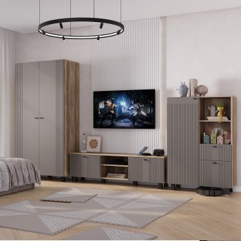 Стенка Олива комп.3 муссон (БТС) в Берёзовском - beryozovskij.mebel-e96.ru