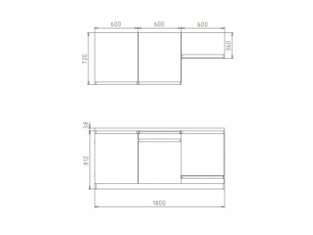 Кухонный гарнитур 1800 мм Ольвия-8 (Росток) в Берёзовском - beryozovskij.mebel-e96.ru