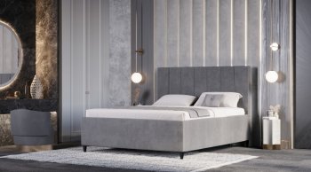 Кровать с ПМ Оливия Серый (Лин) в Берёзовском - beryozovskij.mebel-e96.ru