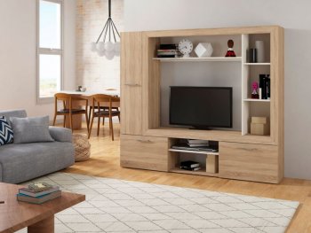 Стенка OSKAR3 дуб сонома (Генезис) в Берёзовском - beryozovskij.mebel-e96.ru