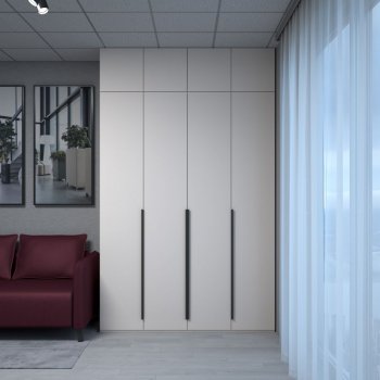 Шкаф 1600 мм Пальма с антресолью, Сатин (ДСВ) в Берёзовском - beryozovskij.mebel-e96.ru