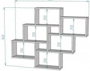 Полка S12 (Графит) в Берёзовском - beryozovskij.mebel-e96.ru