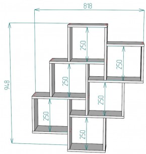 Полка S13 (Белый) в Берёзовском - beryozovskij.mebel-e96.ru