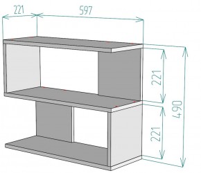 Полка S27 (Графит) в Берёзовском - beryozovskij.mebel-e96.ru