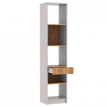 Стеллаж 89.21 Прайм (высокий с ящиком) (Олмеко) в Берёзовском - beryozovskij.mebel-e96.ru