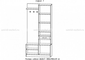 Прихожая София 1 (АстридМ) в Берёзовском - beryozovskij.mebel-e96.ru