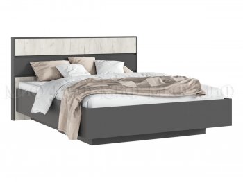 Кровать парящая Роджина с подсветкой, графит/крафт белый (Миф) в Берёзовском - beryozovskij.mebel-e96.ru
