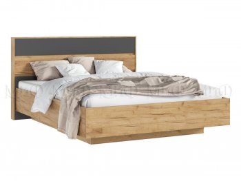 Кровать парящая Роджина с подсветкой, крафт/графит (Миф) в Берёзовском - beryozovskij.mebel-e96.ru