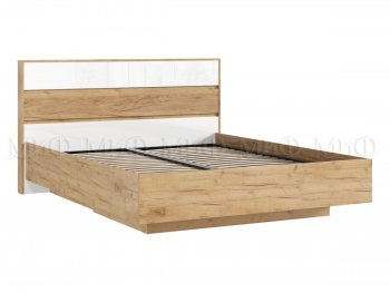 Кровать парящая Роджина с подсветкой, крафт/белый (Миф) в Берёзовском - beryozovskij.mebel-e96.ru