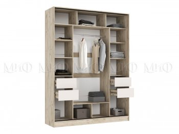 Спальный гарнитур Роджина крафт серый/кашемир, модульный (Миф) в Берёзовском - beryozovskij.mebel-e96.ru