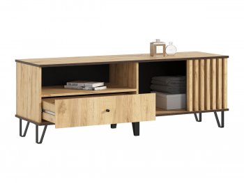 Тумба ТВ (1500) Роджина дуб крафт (Миф) в Берёзовском - beryozovskij.mebel-e96.ru