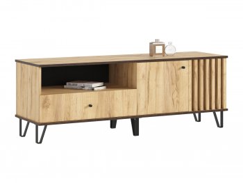 Тумба ТВ (1500) Роджина дуб крафт (Миф) в Берёзовском - beryozovskij.mebel-e96.ru