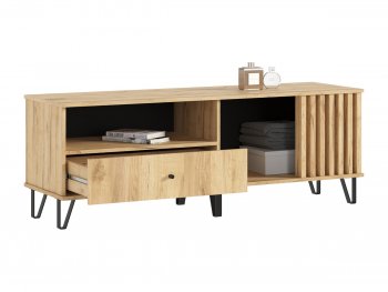 Тумба ТВ (1500) Роджина дуб крафт/дуб крафт (Миф) в Берёзовском - beryozovskij.mebel-e96.ru