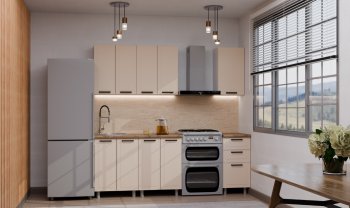 Кухонный гарнитур Ромашка 1600 мм Кашемир (Аленка) в Берёзовском - beryozovskij.mebel-e96.ru