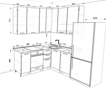 Кухонный гарнитур угловой 2000*1400 мм (Санвут) в Берёзовском - beryozovskij.mebel-e96.ru