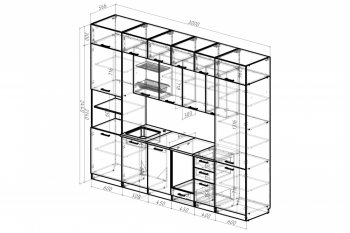 Кухонный гарнитур Сапфир 2 3000 мм (Герда) в Берёзовском - beryozovskij.mebel-e96.ru