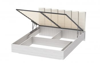 Кровать с подъемным механизмом Шарм (арт.031М1) экокожа Sontex Milk (Диал) в Берёзовском - beryozovskij.mebel-e96.ru