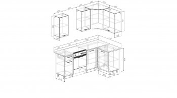 Кухонный гарнитур угловой Роза 2000*1200 мм (Sanvut) в Берёзовском - beryozovskij.mebel-e96.ru